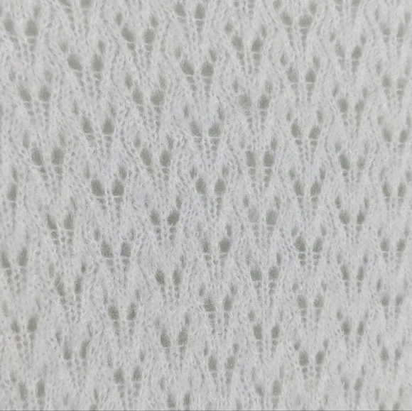 H&m cream white sheer see through knit wool blend sweater Large @W - Picture 7 of 7